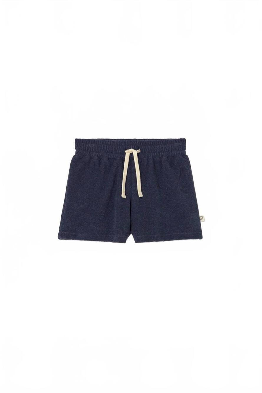 NEW MY LITTLE COZMO boys soft terry cloth shorts in blue melange